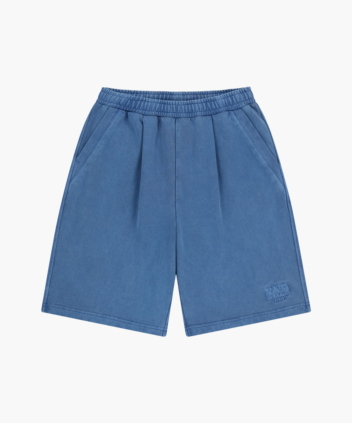 Marithe & Francois Girbaud - Outline Classic Logo Dyeing Bermuda Sweat Shorts (Blue) product image 6 | TRAB K-Fashion Australia
