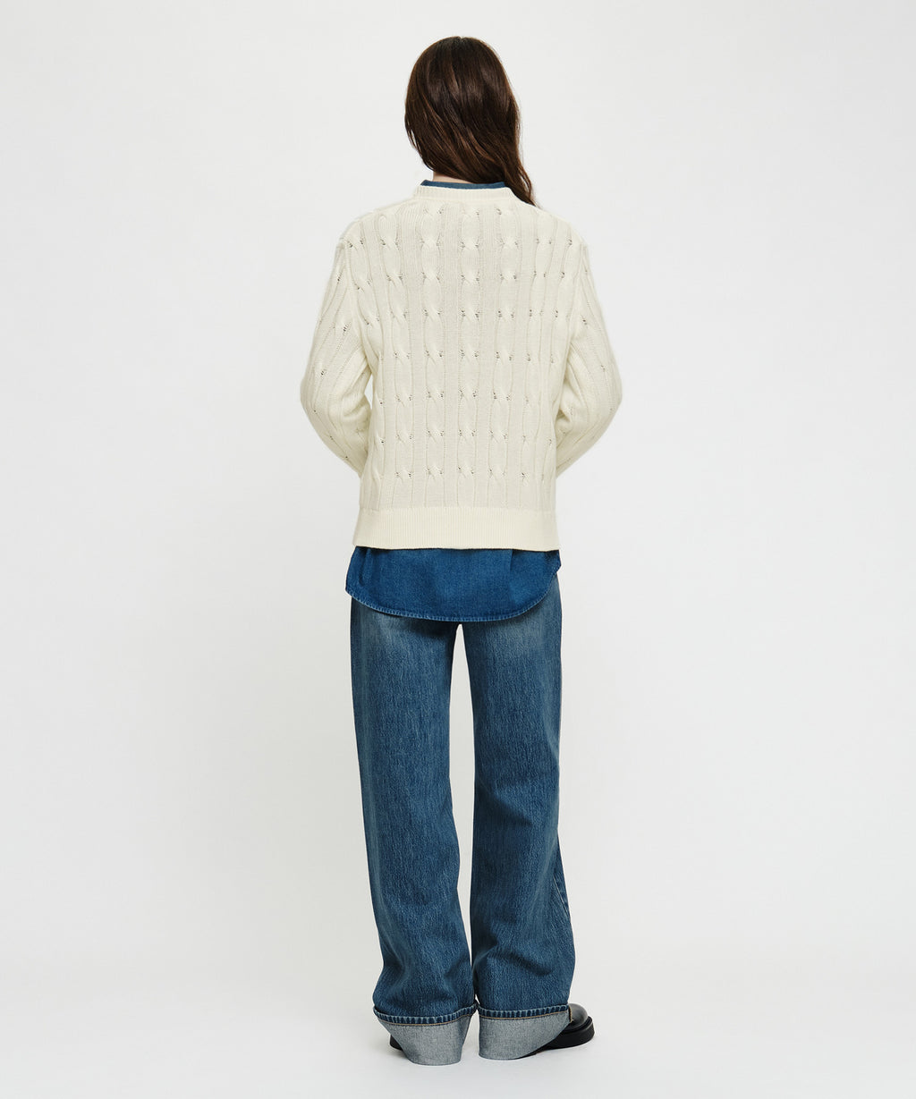 Marithe & Francois Girbaud - [Pre-order – Ships 7 Oct] Semi-wide Turn Up Denim Pants (Blue) product image 6 | TRAB K-Fashion Australia