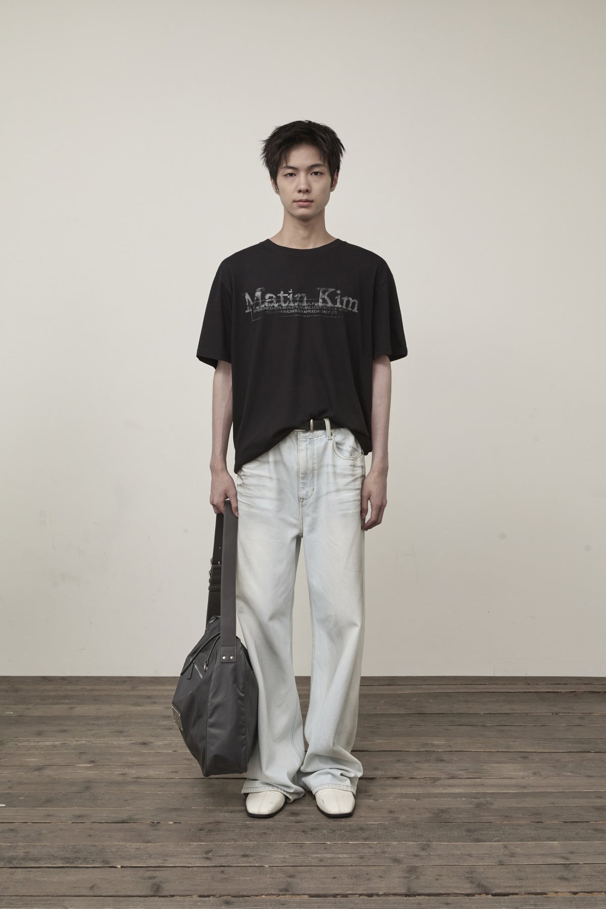 Matin Kim - Stamp Logo Graphic Oversize Top (Black) product image 10 | TRAB K-Fashion Australia