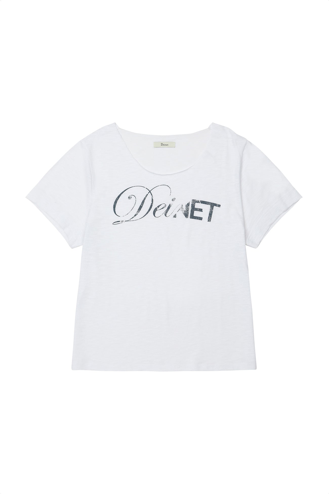 Deinet - Off Shoulder Graphic T-Shirt (White) product image 1 | TRAB K-Fashion Australia