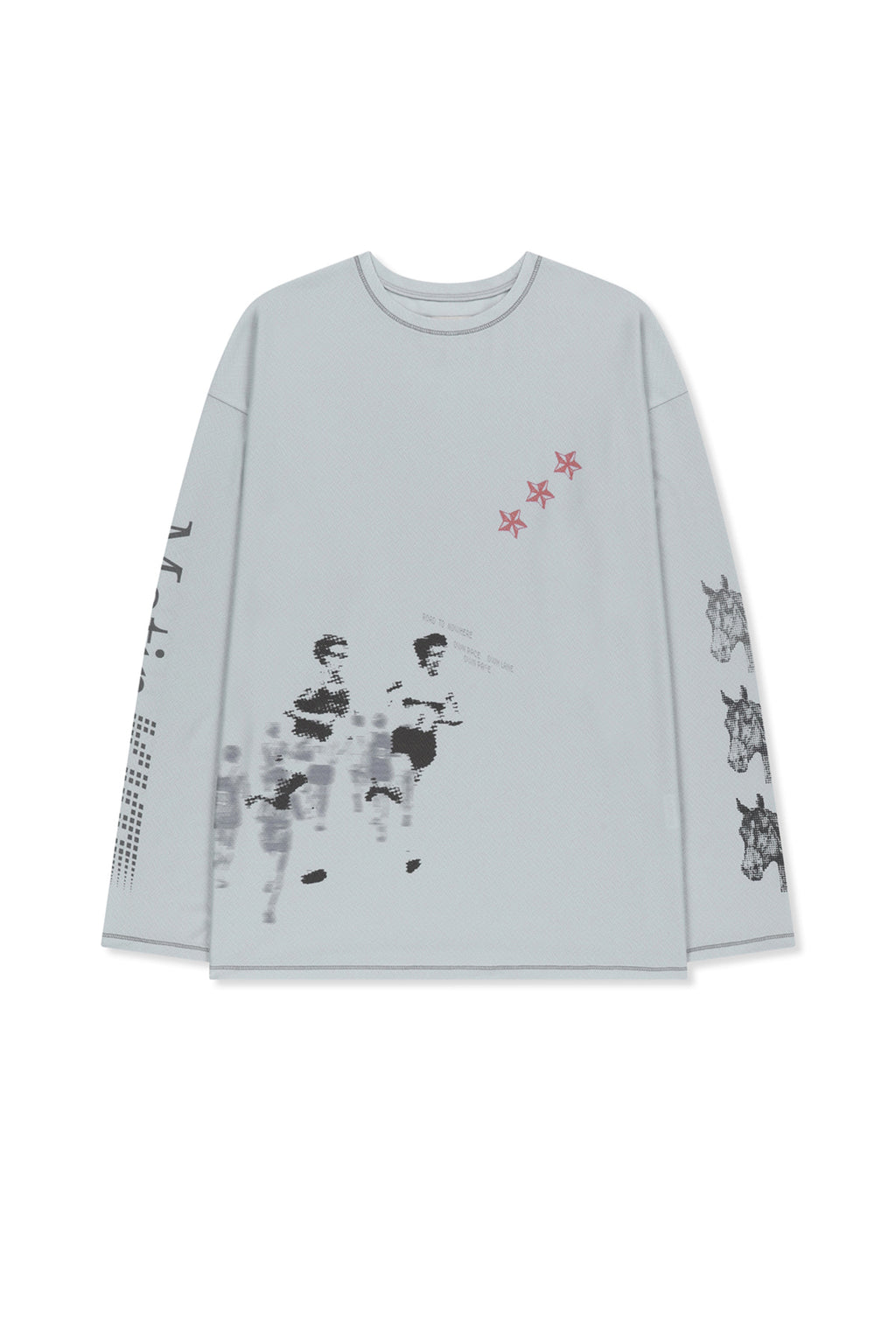 Matin Kim - Matin Pace Graffiti Covered Top (Grey) product image 1 | TRAB K-Fashion Australia