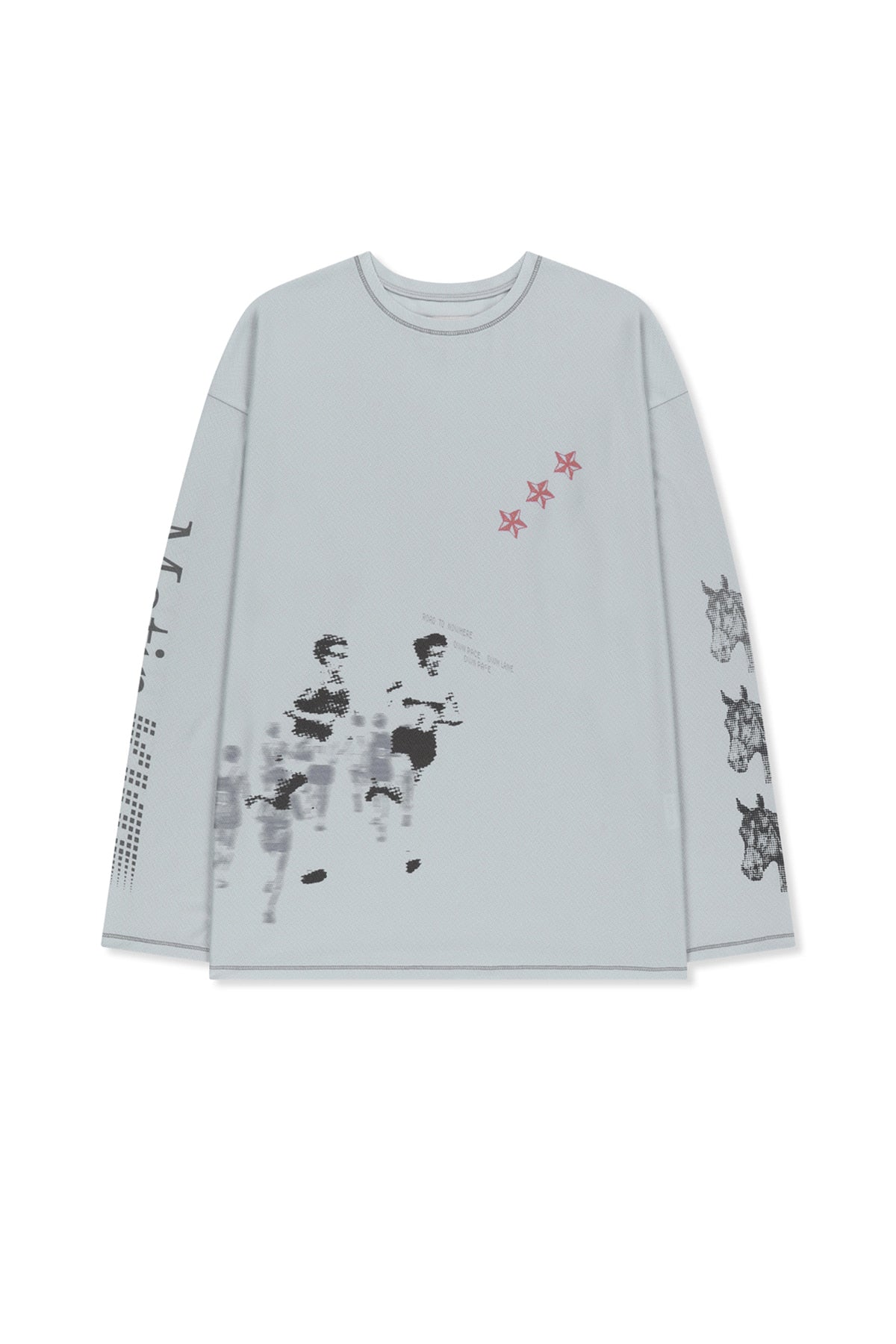 Matin Kim - Matin Pace Graffiti Covered Top (Grey) product image 1 | TRAB K-Fashion Australia