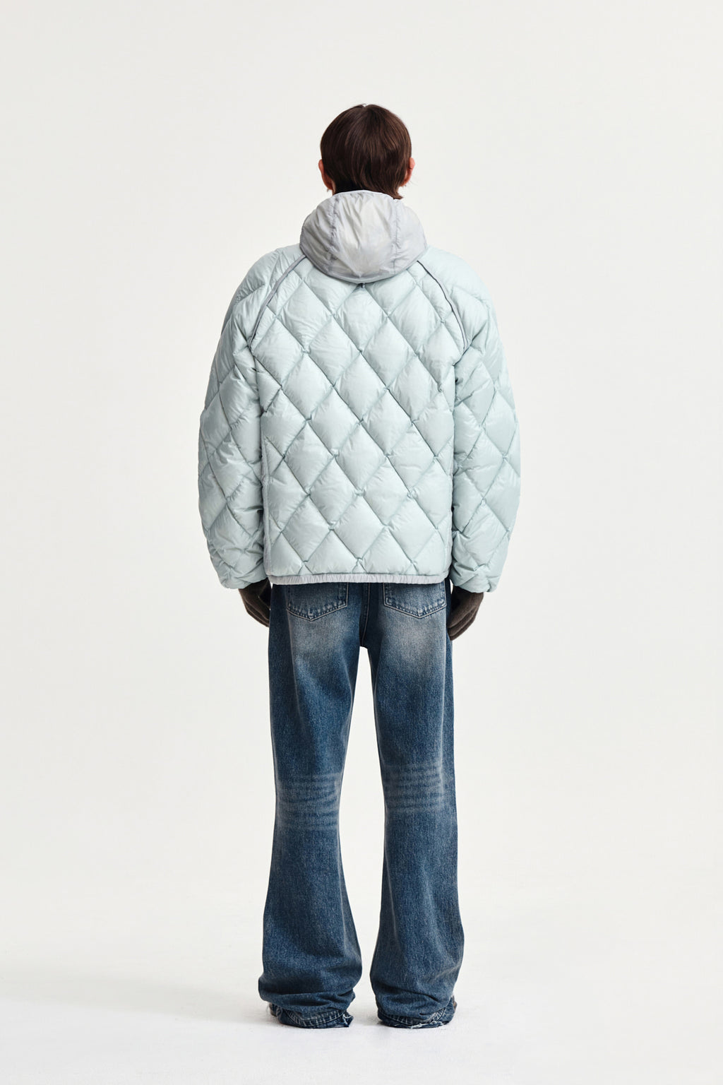 Matin Kim - Quilting Hoody Lightweight Jumper (down Blended) (Mint) product image 12 | TRAB K-Fashion Australia