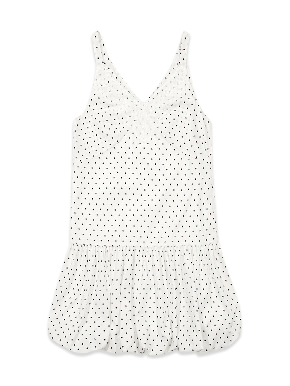 Margarin Fingers - Dot Balloon One Piece (White) product image 2 | TRAB K-Fashion Australia