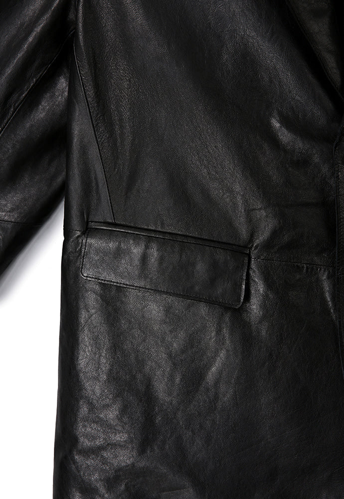 Art if acts - Vegetable Leather Cutting Blazer_Italy Lambskin (Black) product image 10 | TRAB K-Fashion Australia