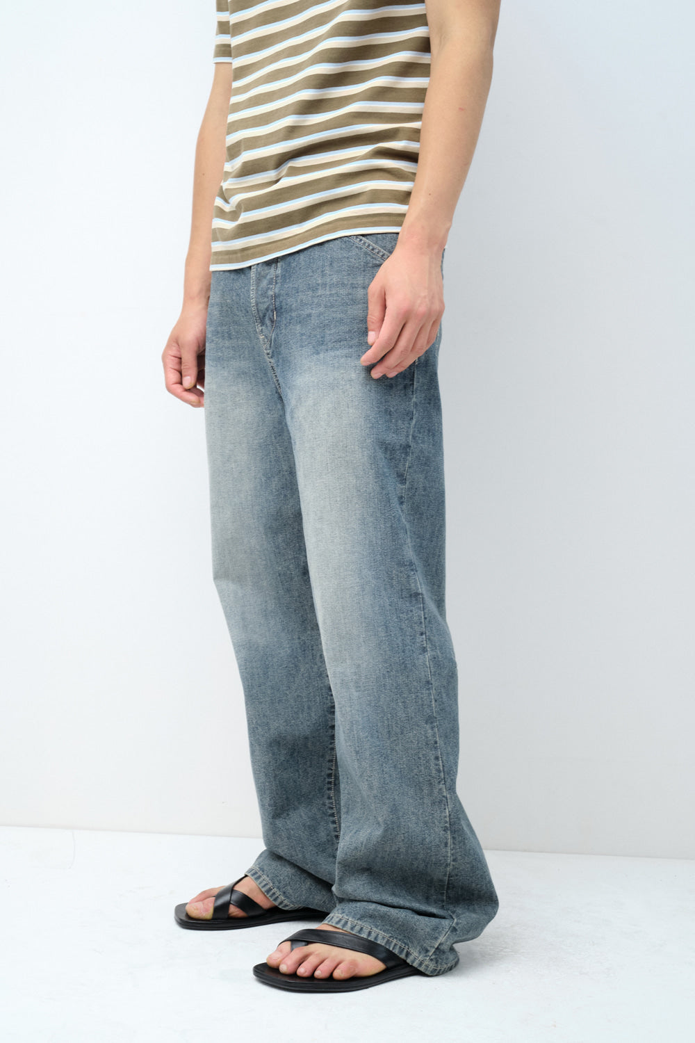 Hatchingroom - Cinch Back Jeans (Vintage Blue) product image 6 | TRAB K-Fashion Australia