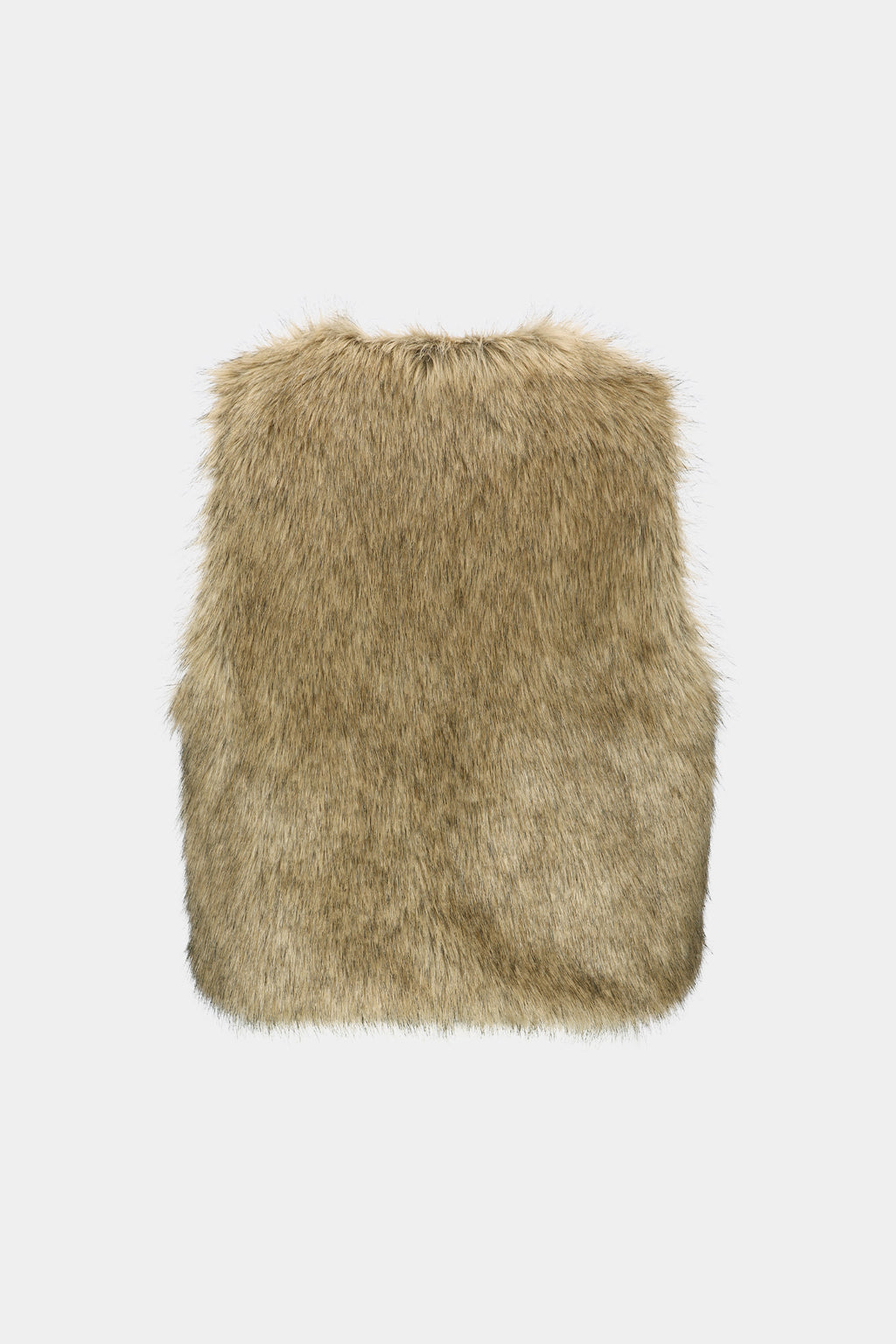 Andersson Bell - Unisex Curved Placket Reversible Faux-Fur Vest (Brown) product image 18 | TRAB K-Fashion Australia