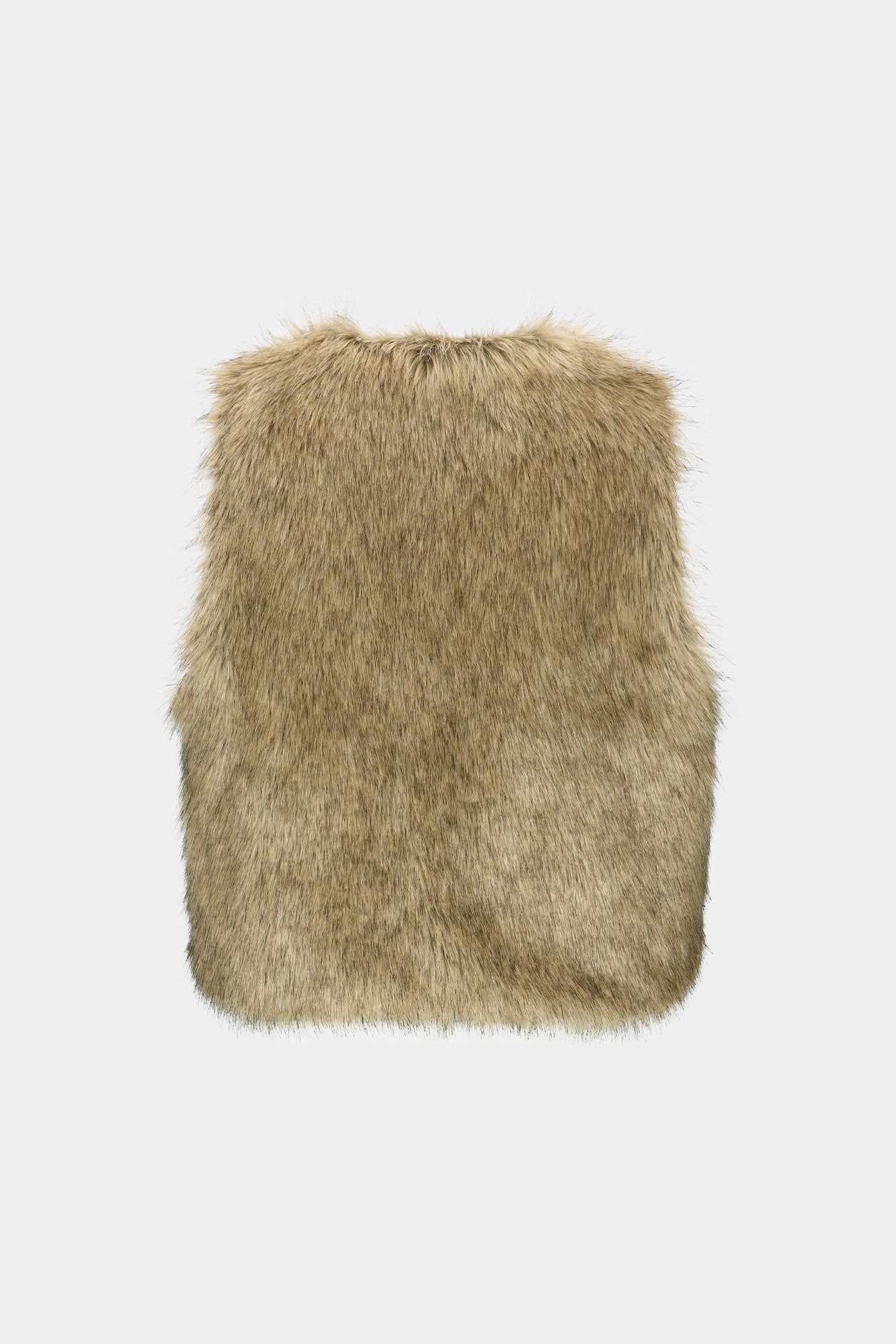 Andersson Bell - Unisex Curved Placket Reversible Faux-Fur Vest (Brown) product image 18 | TRAB K-Fashion Australia