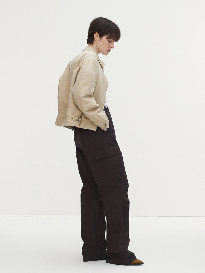 Tonywack - Garment-Dyed Cotton Distressed Mechanic Jacket (Faded Beige) product image 4 | TRAB K-Fashion Australia