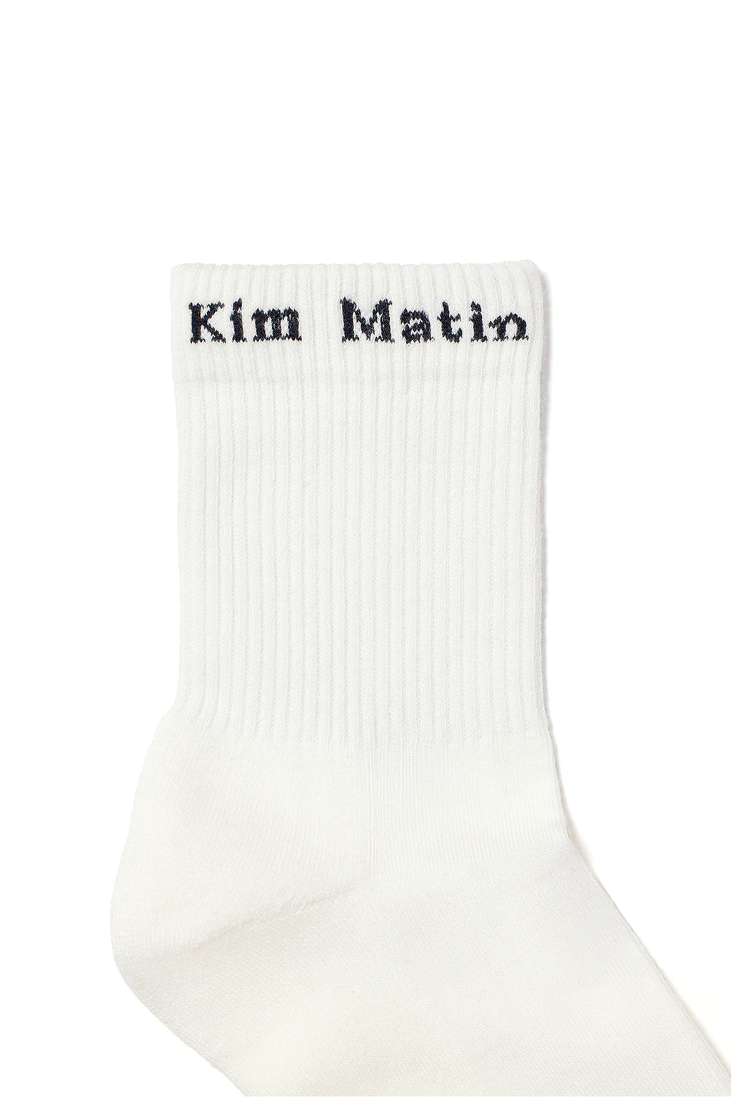 Matin Kim - Matin Small Logo Crew Socks (White) product image 3 | TRAB K-Fashion Australia