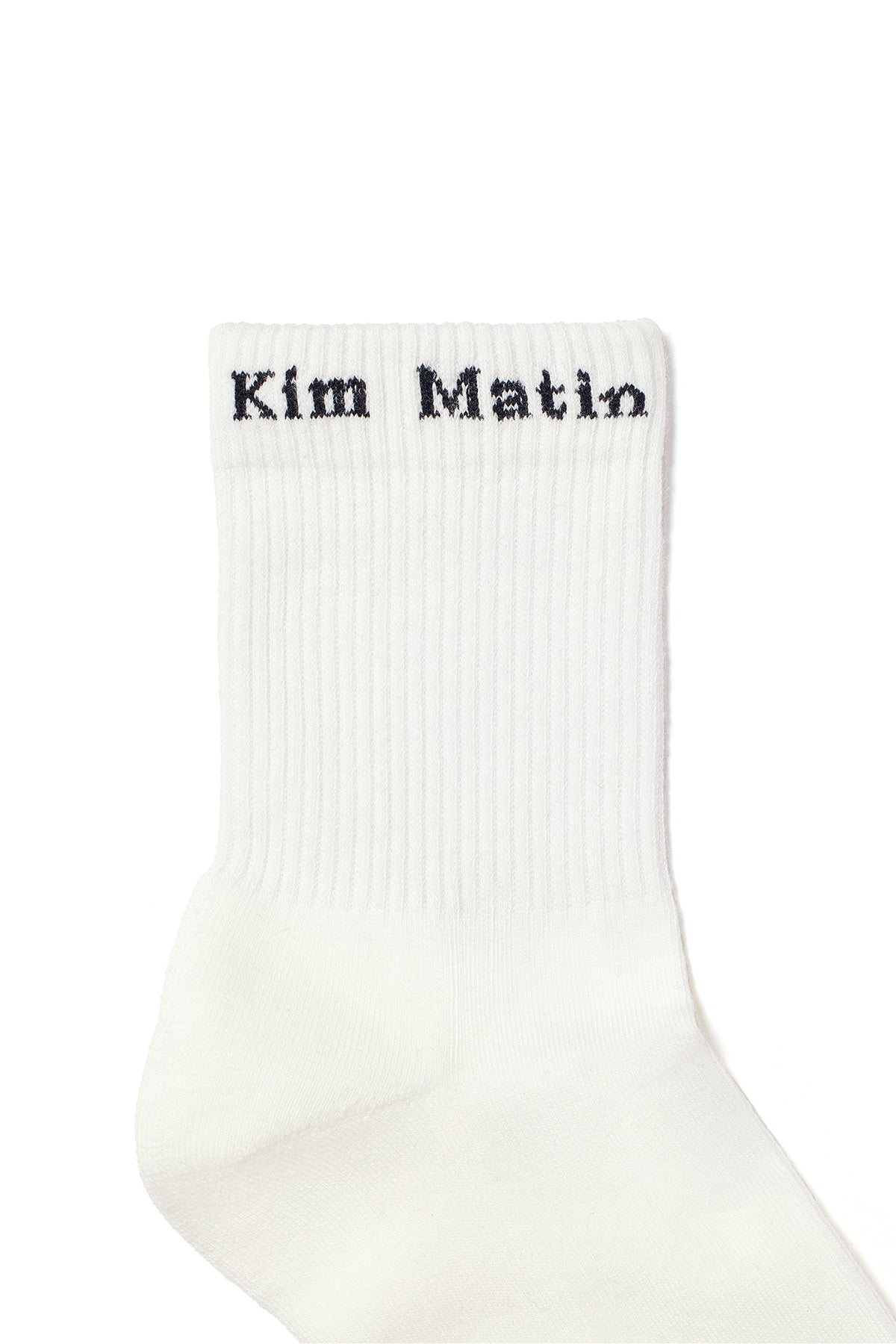 Matin Kim - Matin Small Logo Crew Socks (White) product image 3 | TRAB K-Fashion Australia