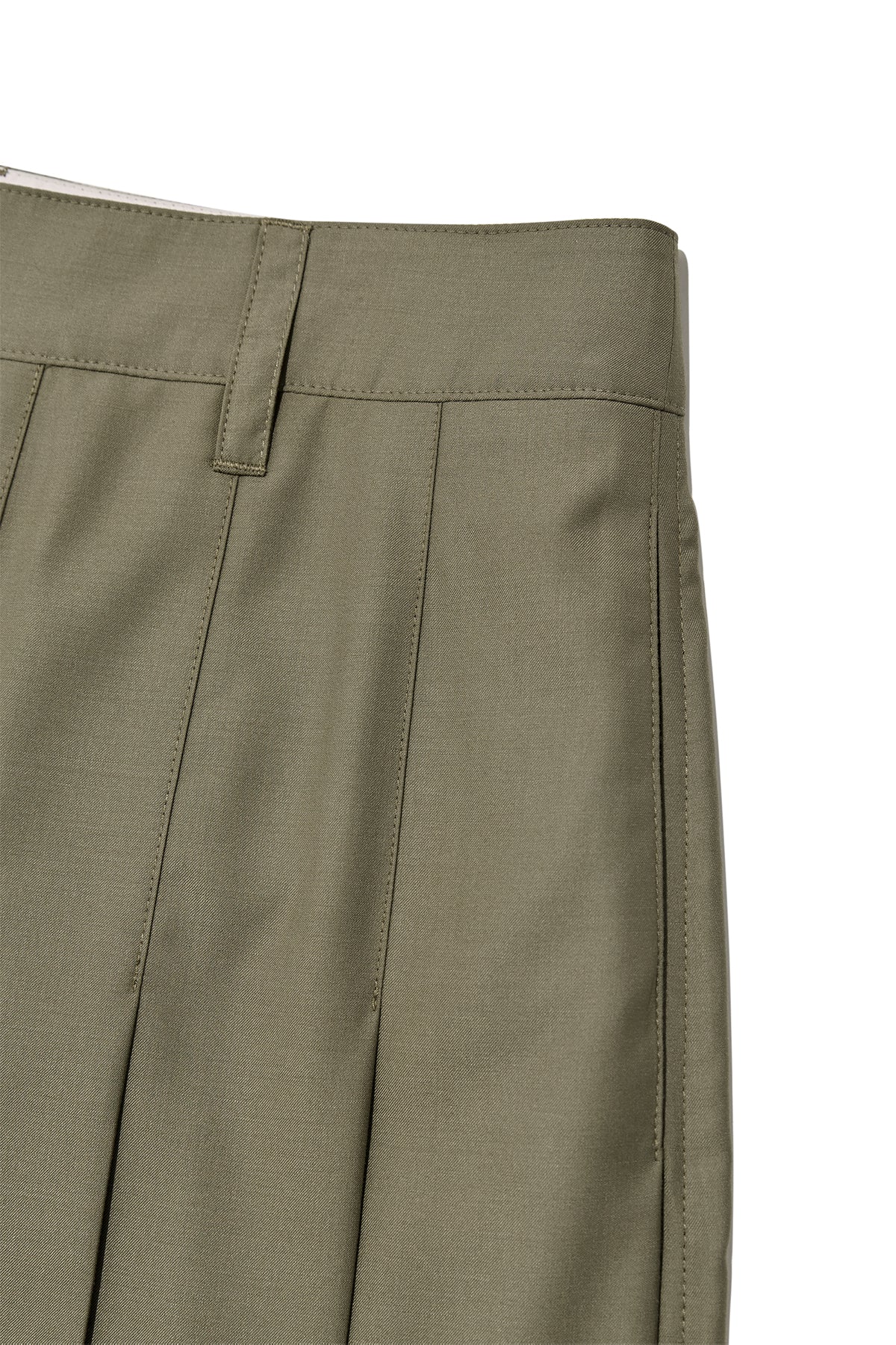 Matin Kim - Bermuda Pleats Skirt Pants (Khaki) product image 4 | TRAB K-Fashion Australia