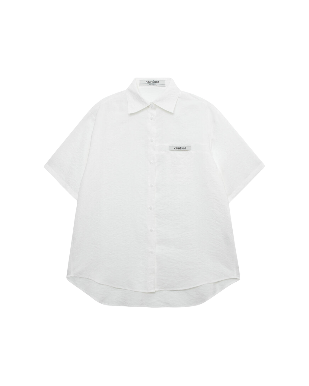 Kimhe Kim - Kimhekim Label Short Sleeve Shirt (White) product image 1 | TRAB K-Fashion Australia