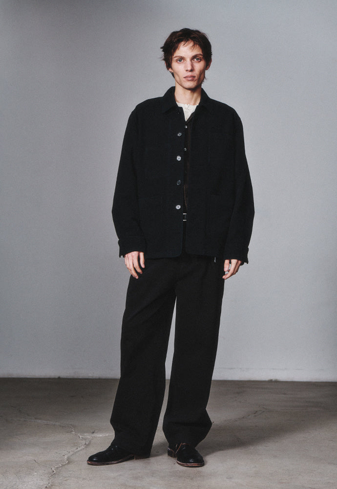 Art if acts - Washed Moleskin French Work Jacket (Faded Black) product image 2 | TRAB K-Fashion Australia