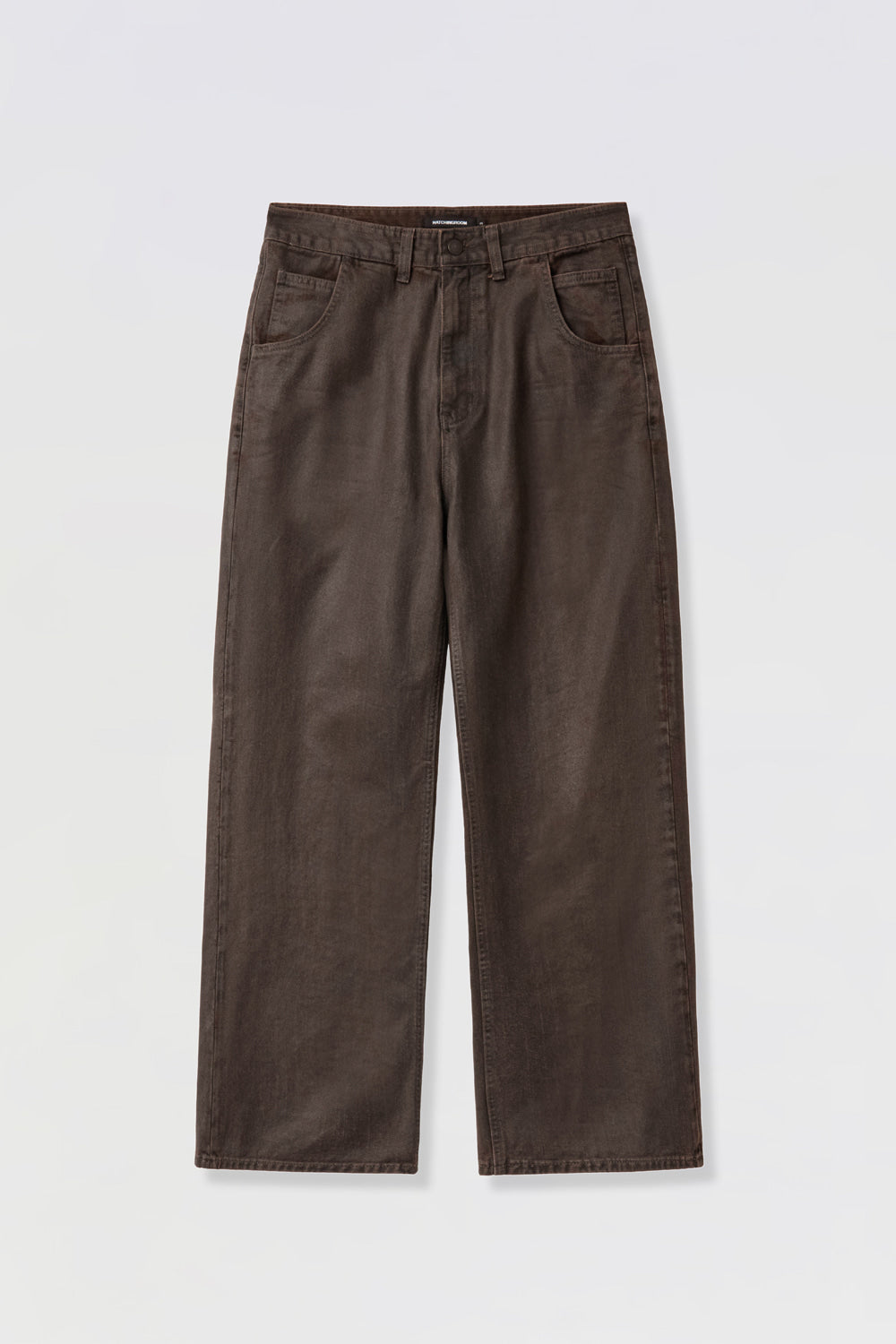 Hatchingroom - VTG Waxed Jeans (Dark Brown) product image 1 | TRAB K-Fashion Australia