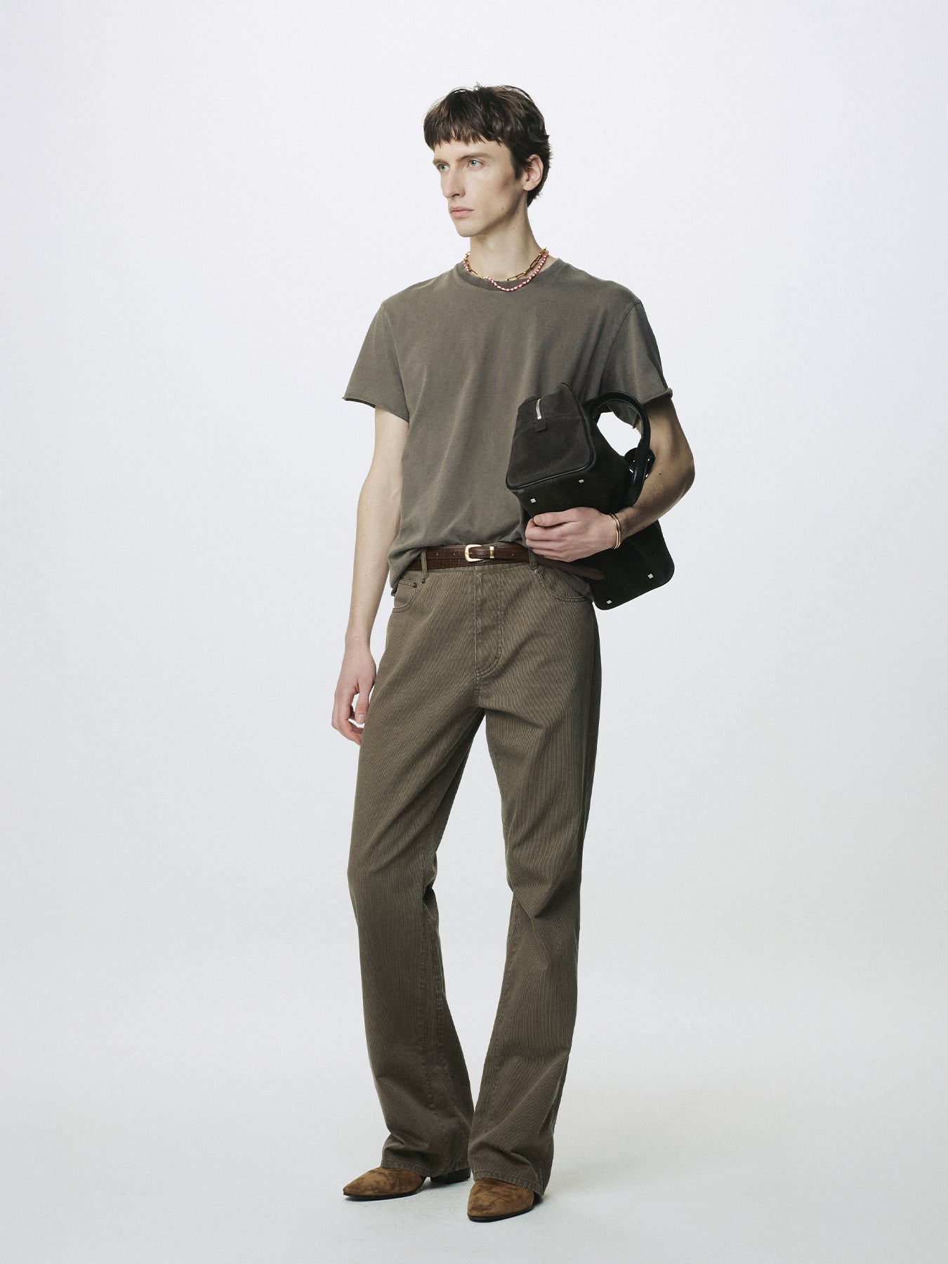 Tonywack - Washed Cord Cotton Flare Pants (Vintage Brown) product image 3 | TRAB K-Fashion Australia