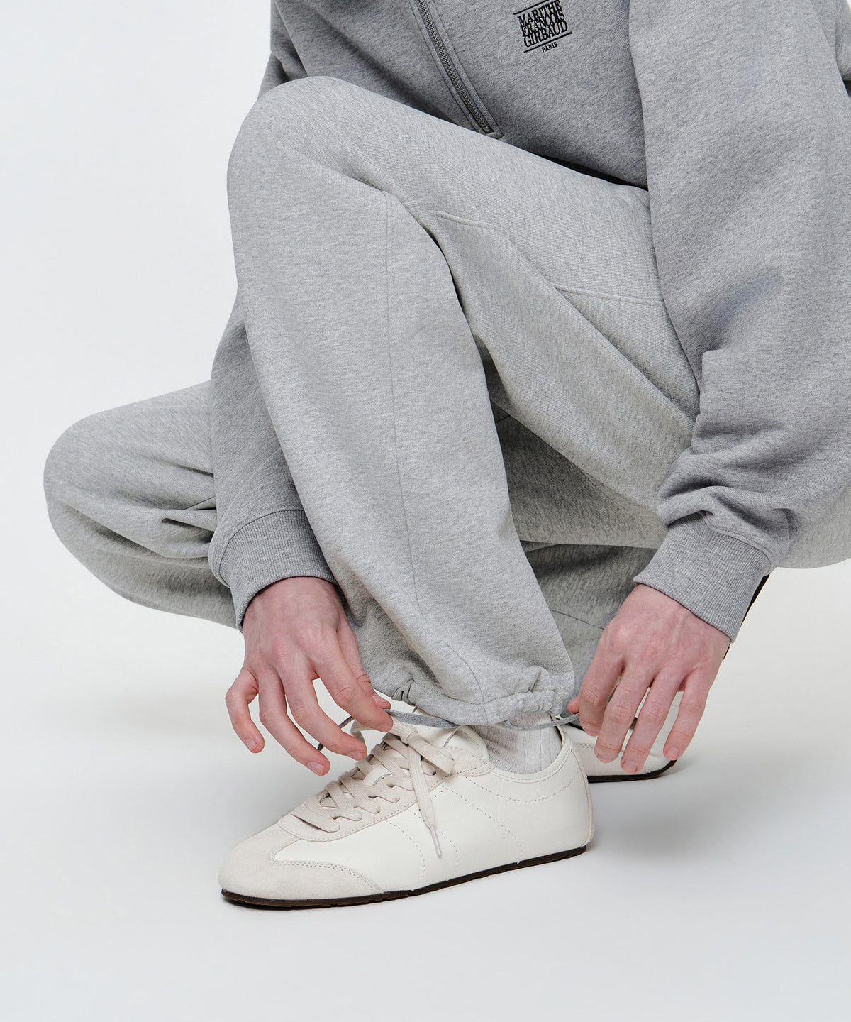 Marithe & Francois Girbaud - Classic Logo Sweat Pants (Heather Gray) product image 2 | TRAB K-Fashion Australia