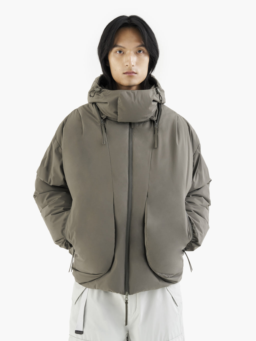 Jiyong Kim - Twisted Down Jacket (Dark Green) product image 3 | TRAB K-Fashion Australia