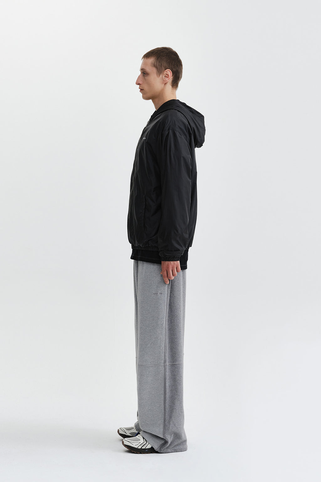 Matin Kim - Double Face Hoody Zip Up (Black) product image 11 | TRAB K-Fashion Australia