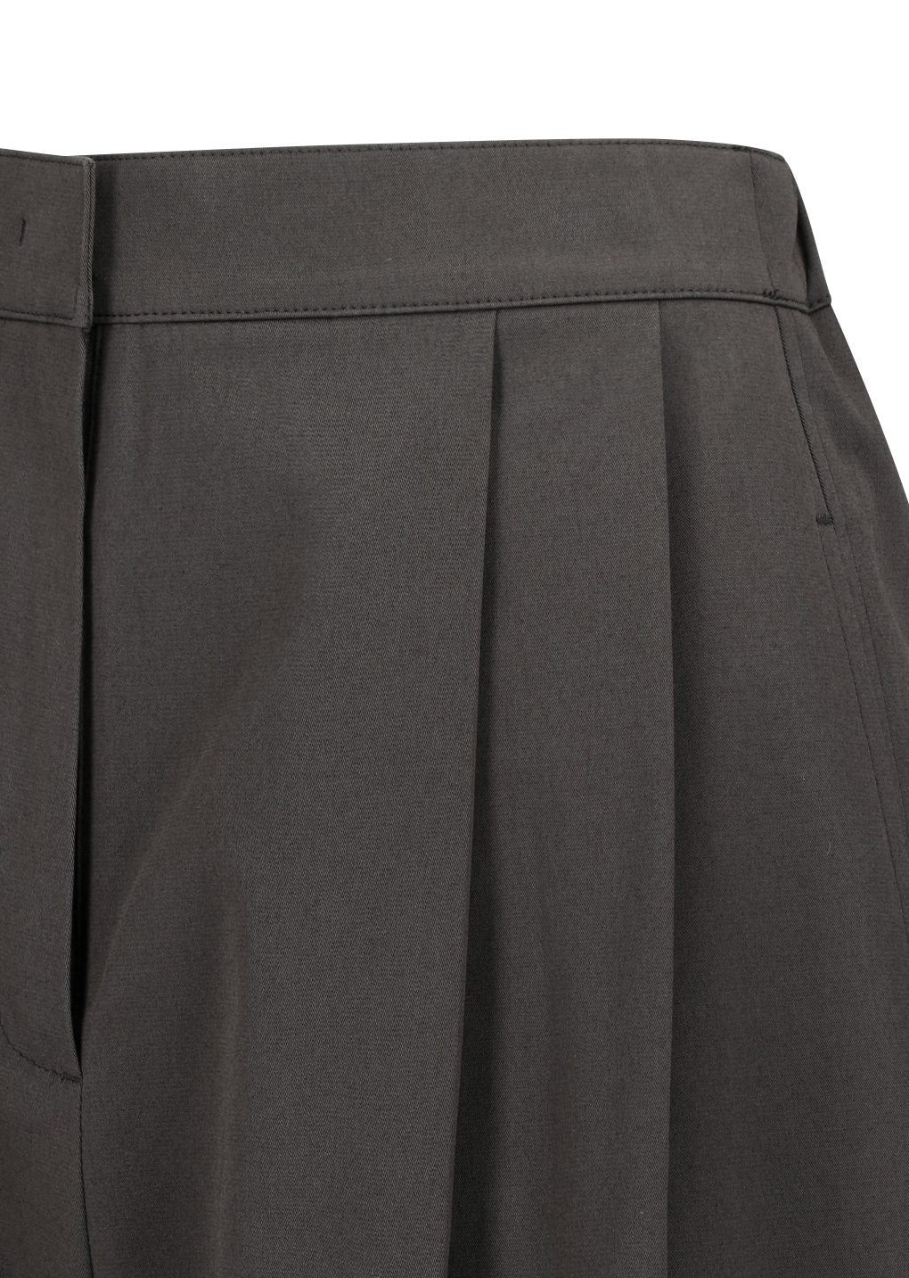 Amomento - Two tuck wide banding pants (Brown) product image 8 | TRAB K-Fashion Australia