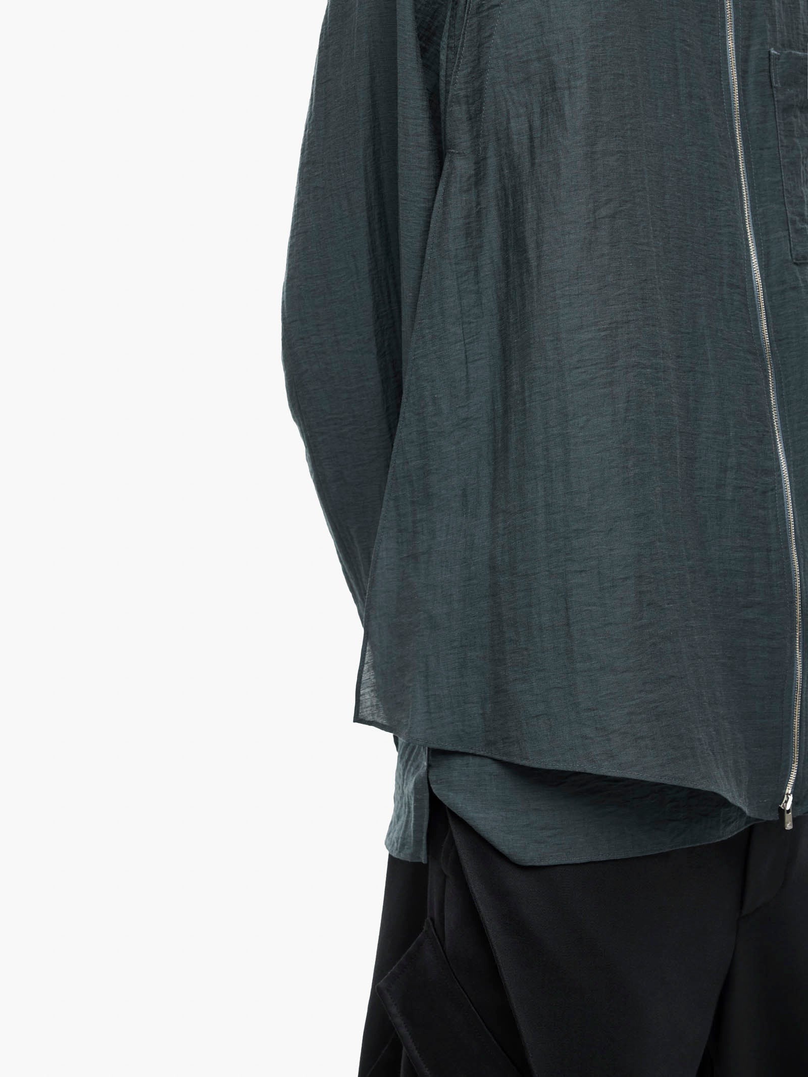 Jiyong Kim - Layered Zip-Up Shirt (Navy) product image 7 | TRAB K-Fashion Australia