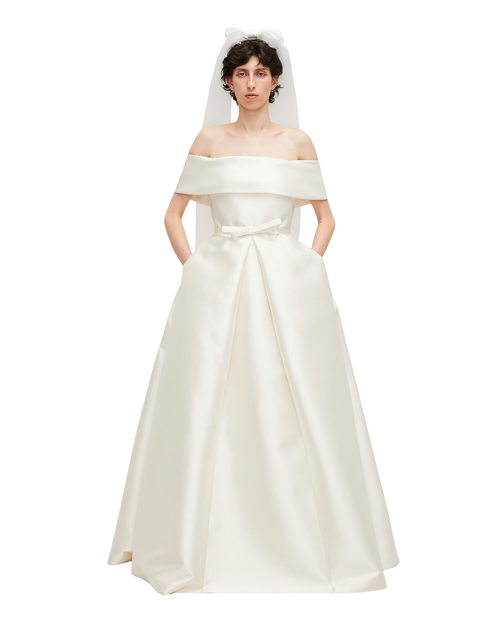 Kimhe Kim - Medium Ribbon Hair Clip (White) product image 1 | TRAB K-Fashion Australia