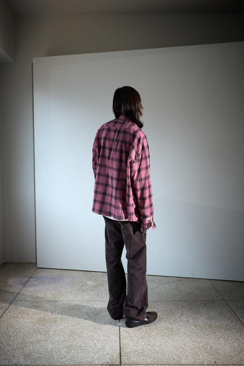 Hatchingroom - Classic Shirt Over Dyed Check (Pink) product image 8 | TRAB K-Fashion Australia