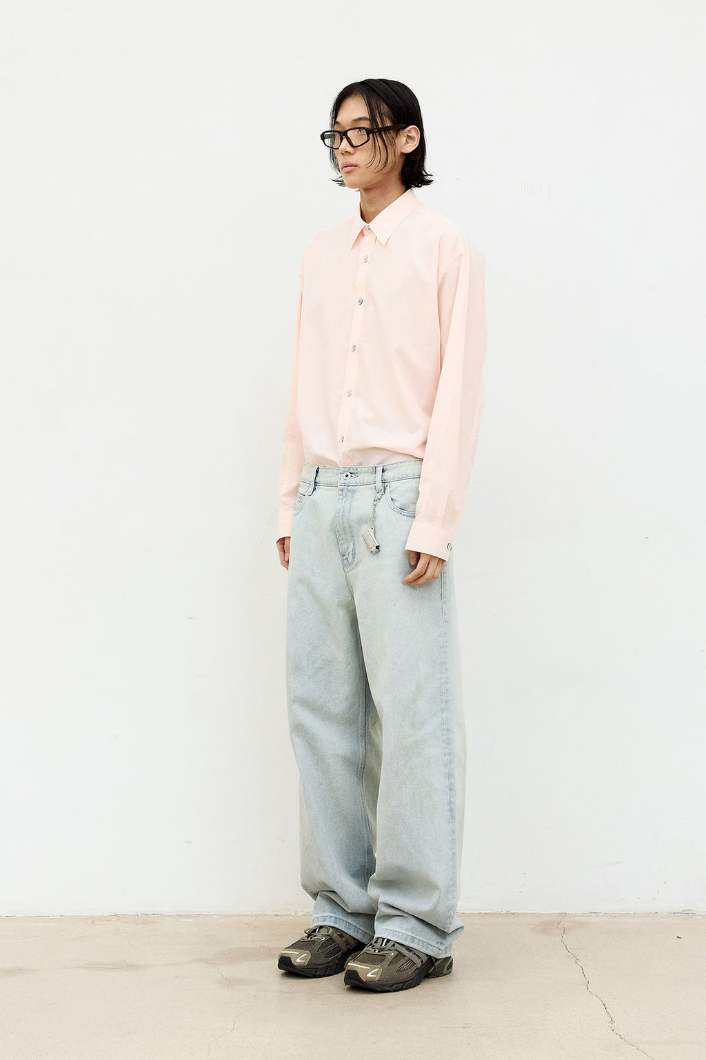 Coor - Pale Stripe Shirt (Light Pink) product image 3 | TRAB K-Fashion Australia