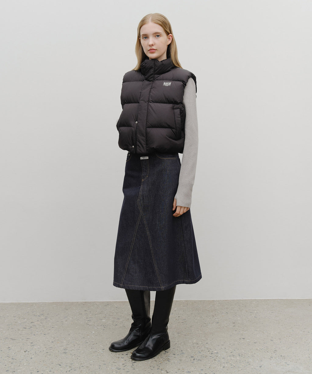 Marithe & Francois Girbaud - Classic Logo Crop Down Vest (Black) product image 5 | TRAB K-Fashion Australia