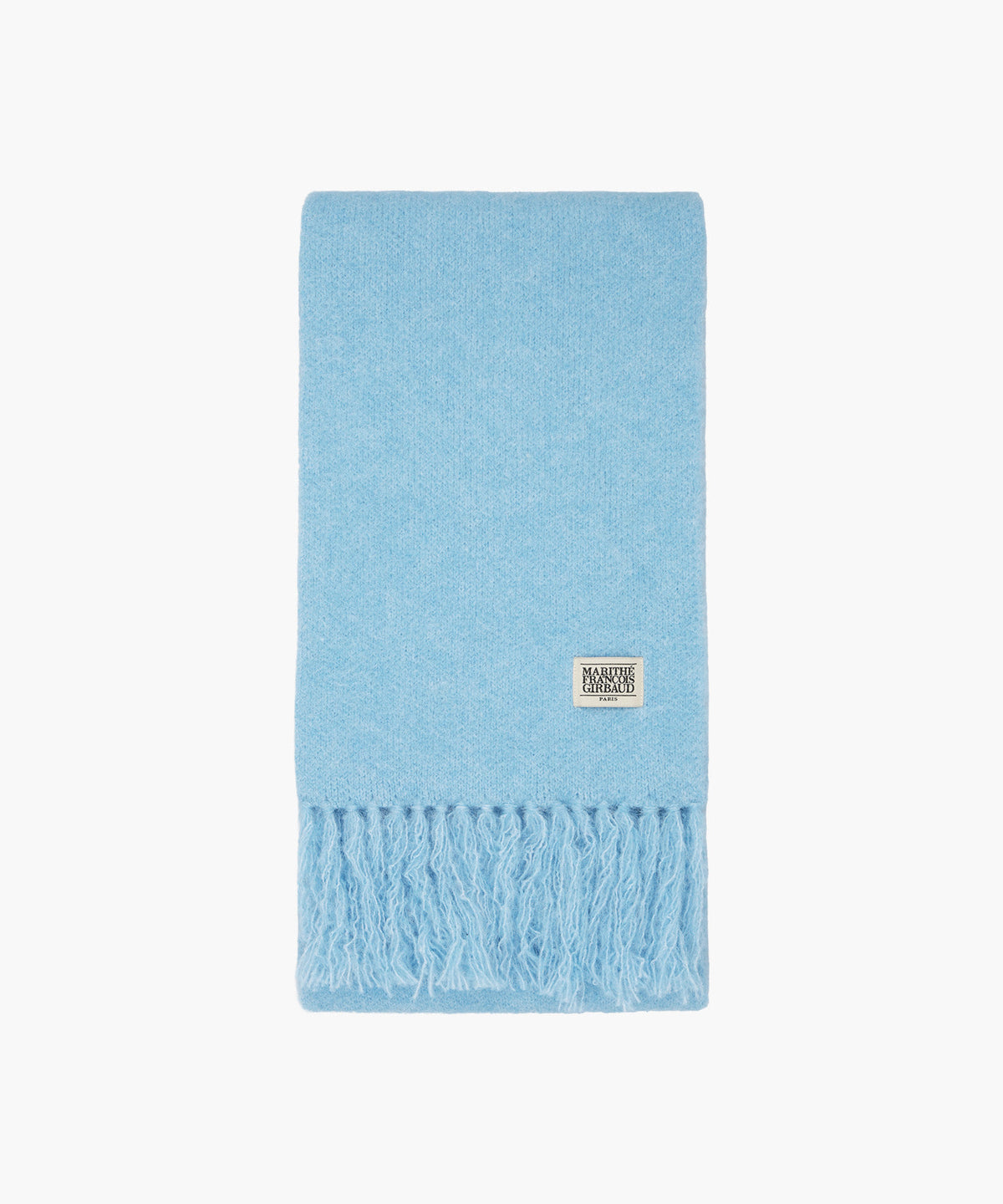 Marithe & Francois Girbaud - Classic Logo Fuzzy Knit Muffler (Light Blue) product image 2 | TRAB K-Fashion Australia