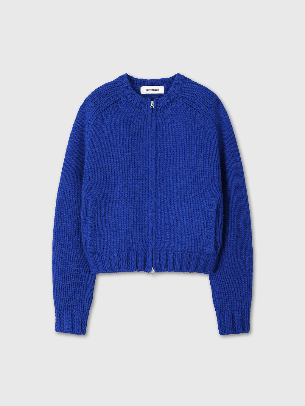 Tonywack - Shetland Wool Knitted Zip Blouson (Royal Blue) product image 7 | TRAB K-Fashion Australia
