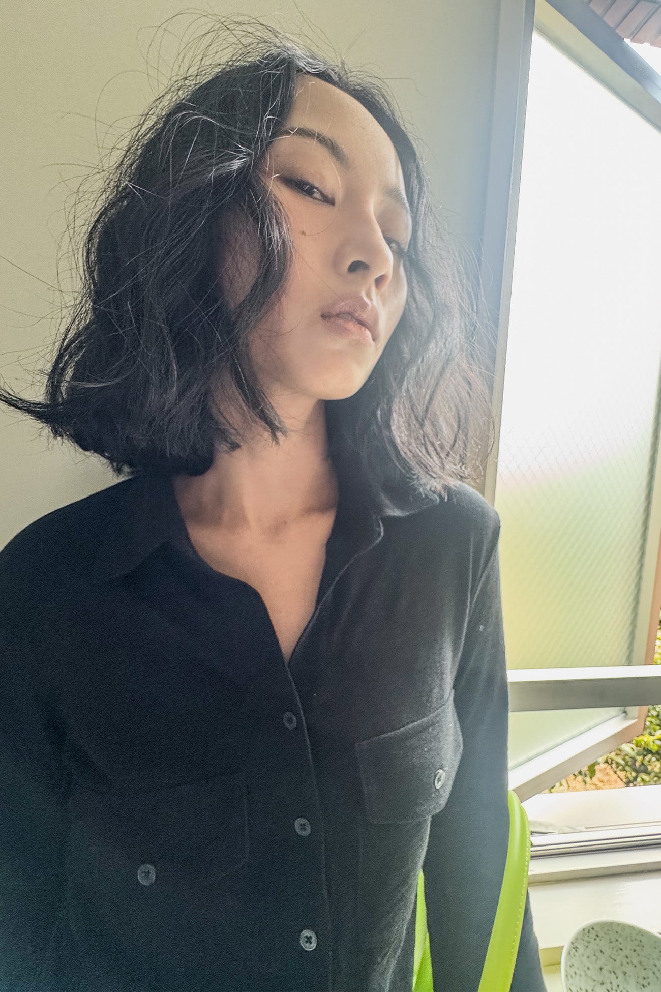 Deinet - Button Collar T-Shirt (Black) product image 8 | TRAB K-Fashion Australia