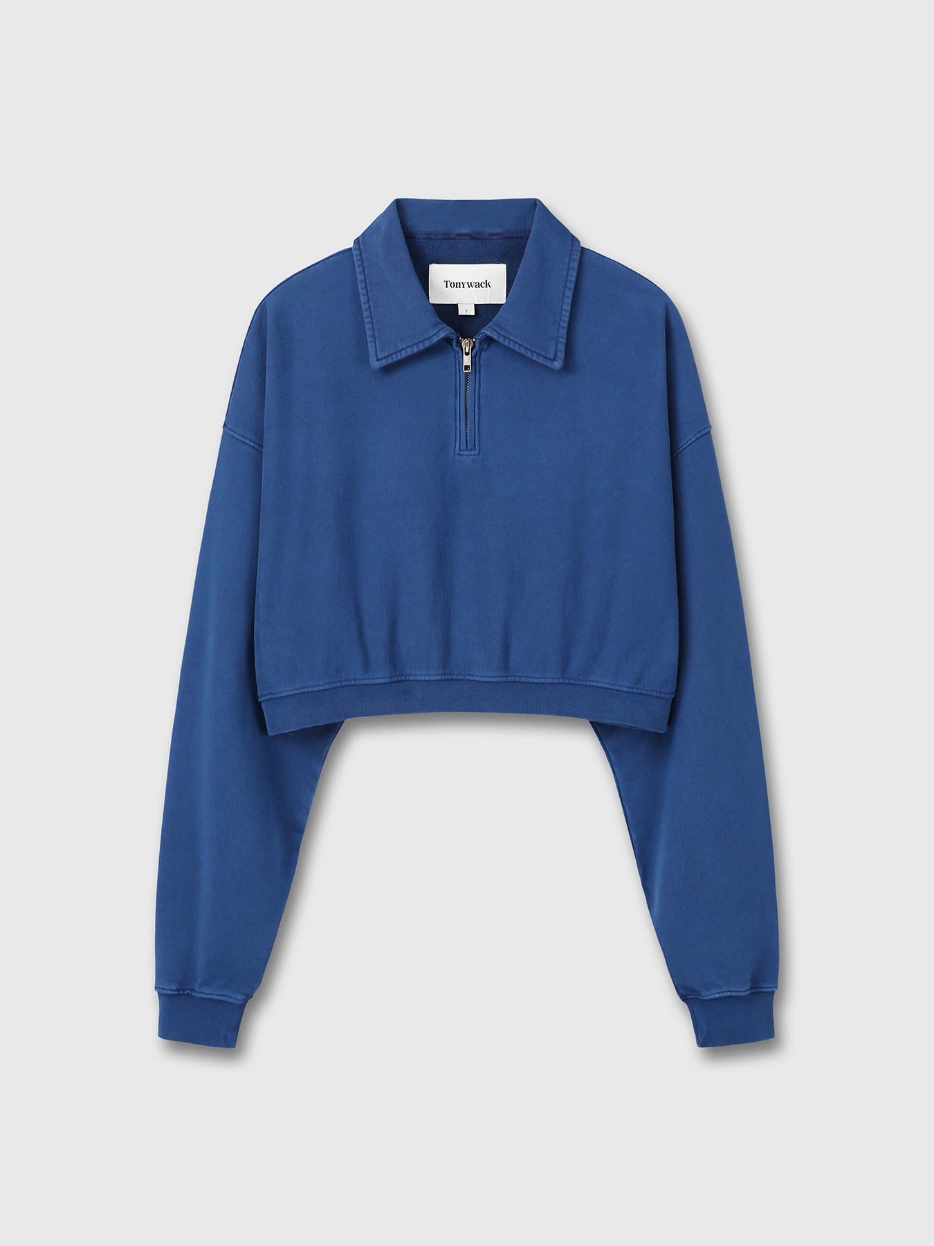 Tonywack - Garment-Dyed Cropped Zip Up Sweatshirt (Indigo) product image 7 | TRAB K-Fashion Australia