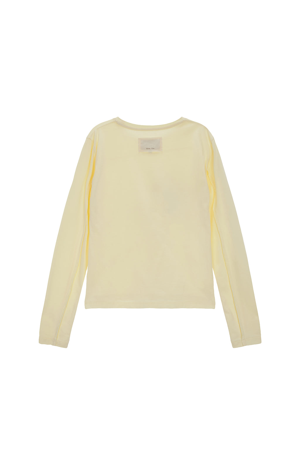 Matin Kim - Diagonal Slimfit Long Sleeve Top (Light Yellow) product image 2 | TRAB K-Fashion Australia