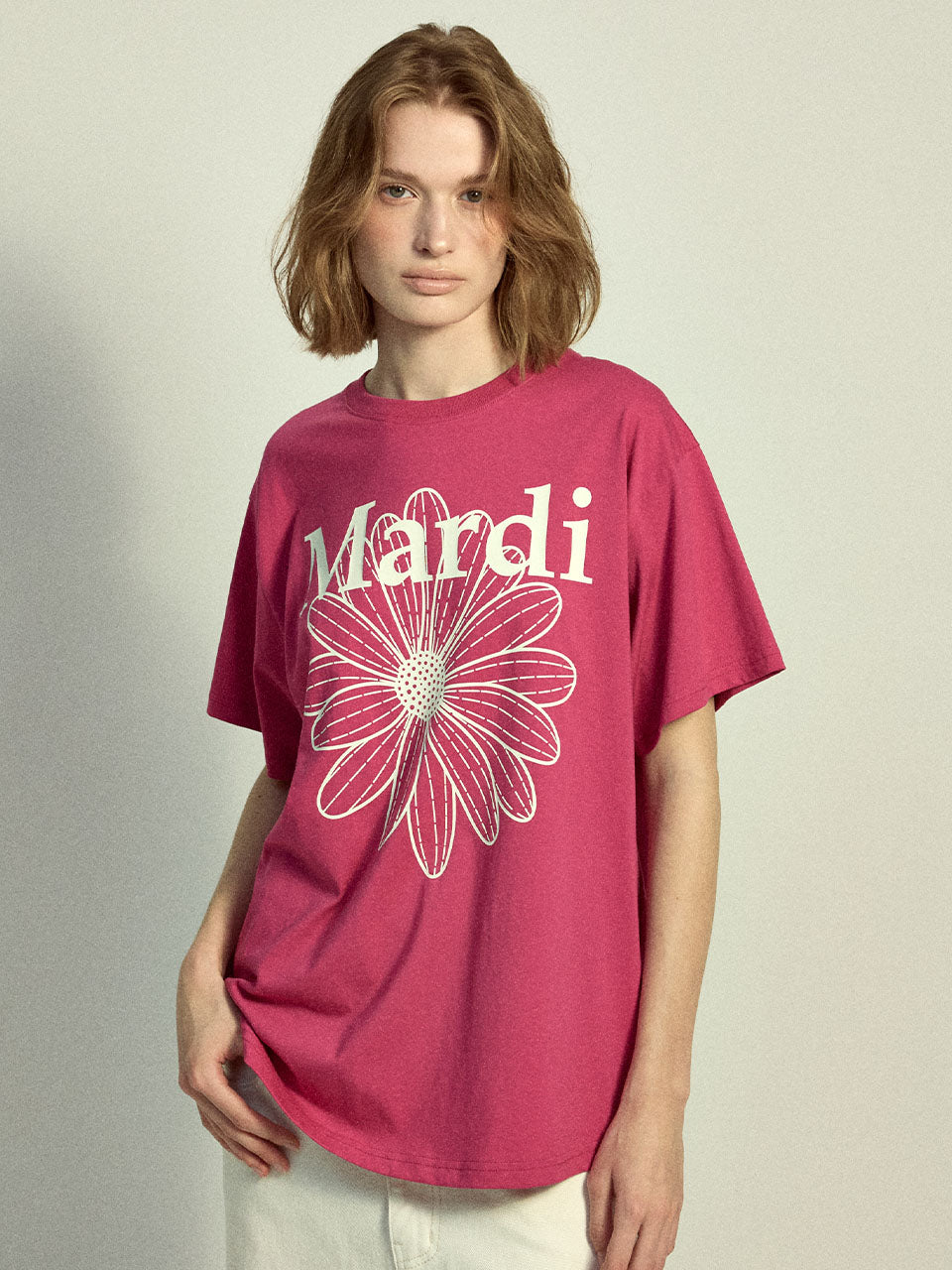Mardi Mercredi - Tshirt Flowermardi (Pink Ivory) product image 1 | TRAB K-Fashion Australia