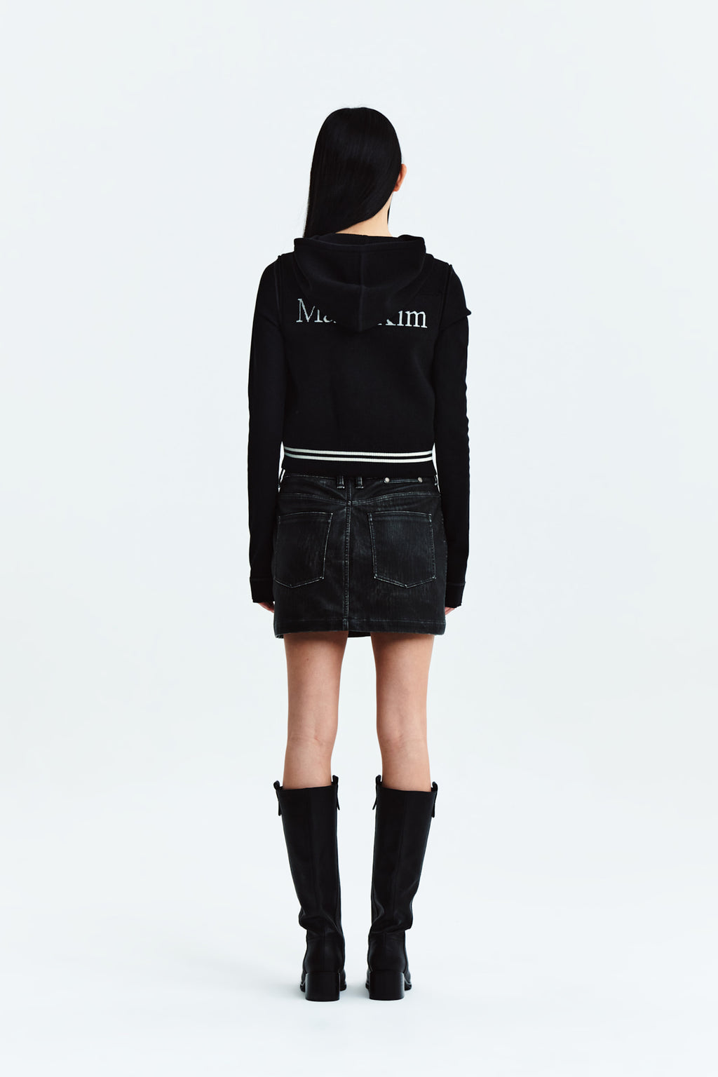 Matin Kim - Hoody Logo Knit Vest (Black) product image 8 | TRAB K-Fashion Australia