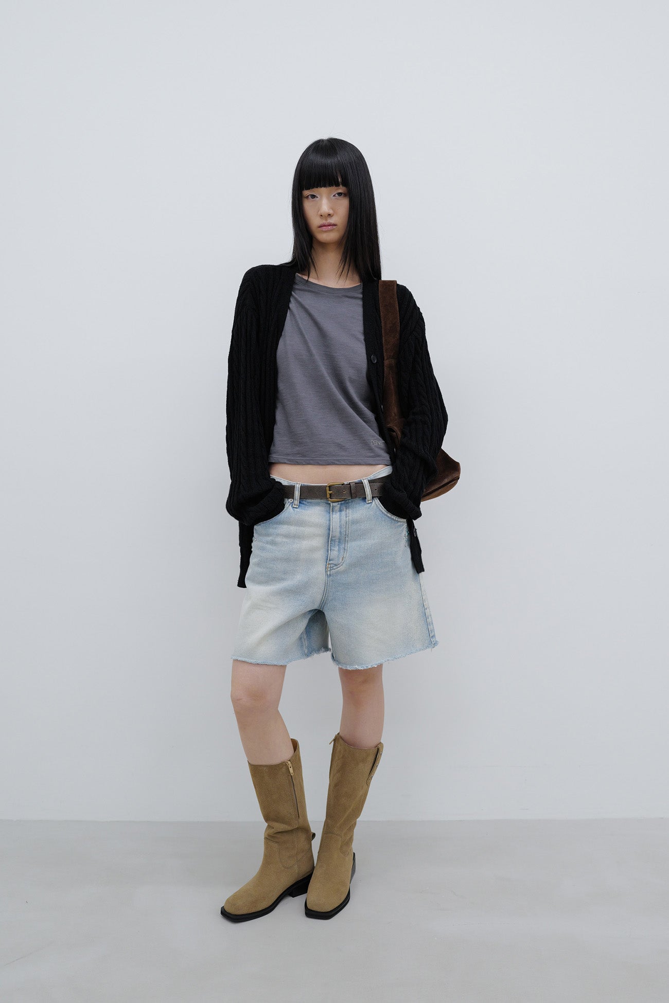 Deinet - Deinet Cable Cardigan (Black) product image 5 | TRAB K-Fashion Australia