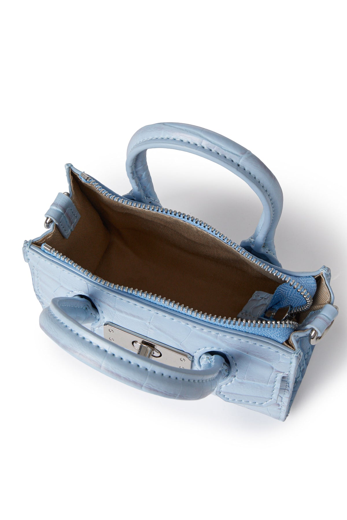 Deinet - Crocodile Pattern Chain Mini Bag (Ice Blue) product image 6 | TRAB K-Fashion Australia