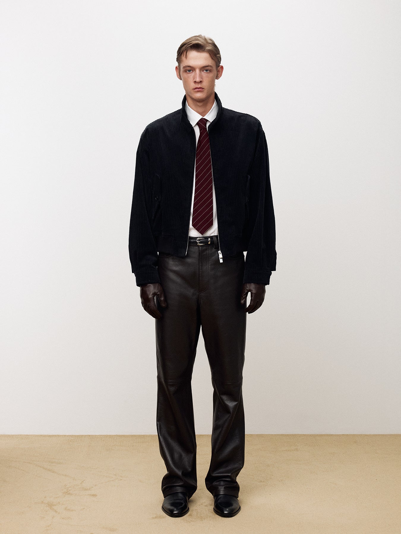 Tonywack - Italian Corduroy Harrington Jacket (Navy) product image 2 | TRAB K-Fashion Australia