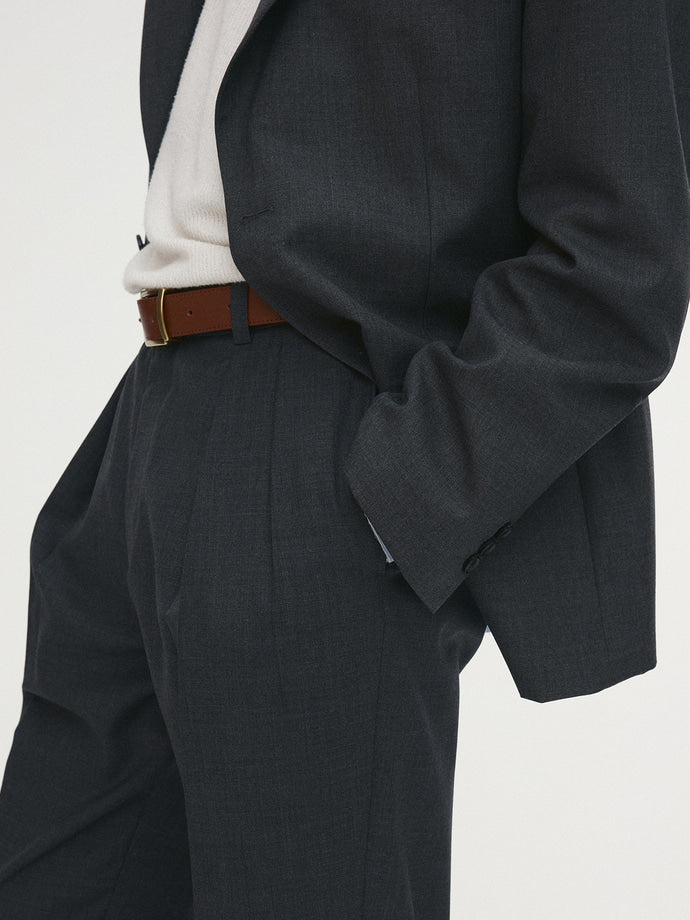 Tonywack - Double-Pleats Relaxed Trousers (Grey) product image 5 | TRAB K-Fashion Australia
