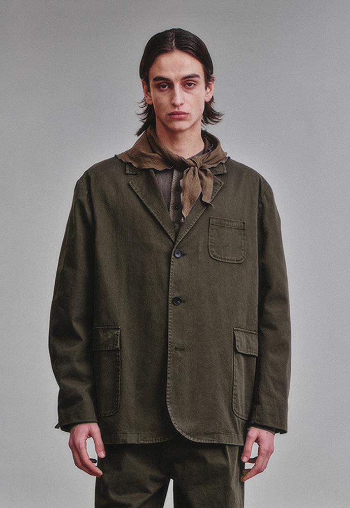 Art if acts - Washed 3 Button Blazer (Olive) product image 2 | TRAB K-Fashion Australia