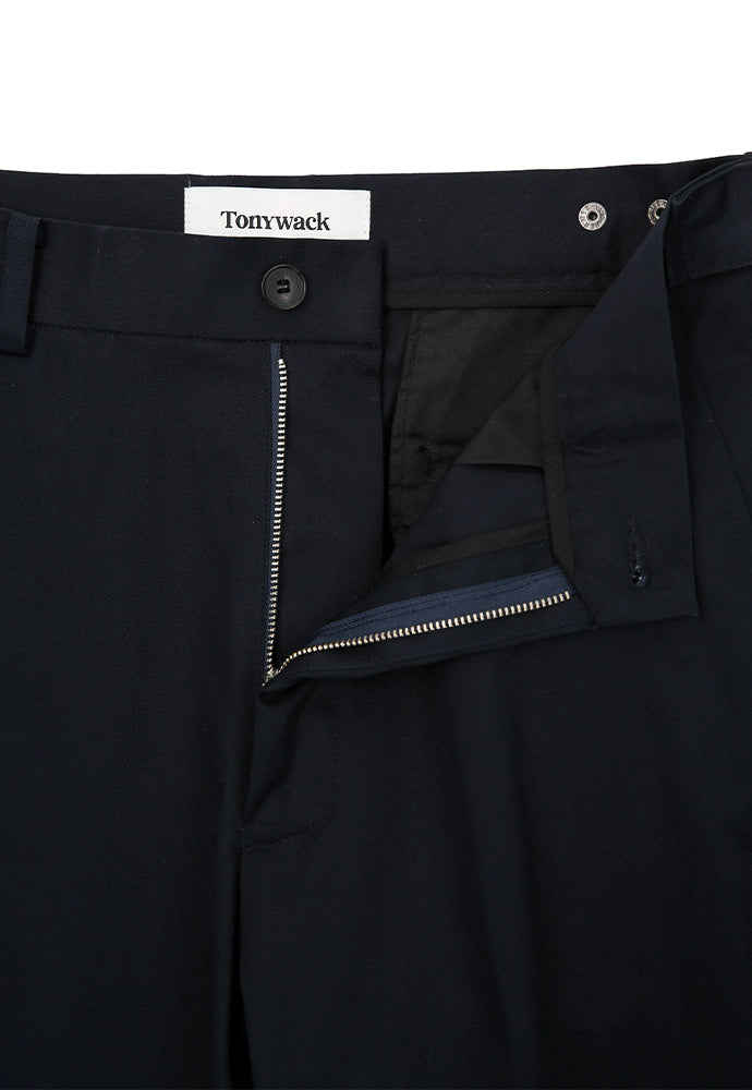 Tonywack - High-Twist Cotton No Tuck Wide Trousers (Navy) product image 8 | TRAB K-Fashion Australia