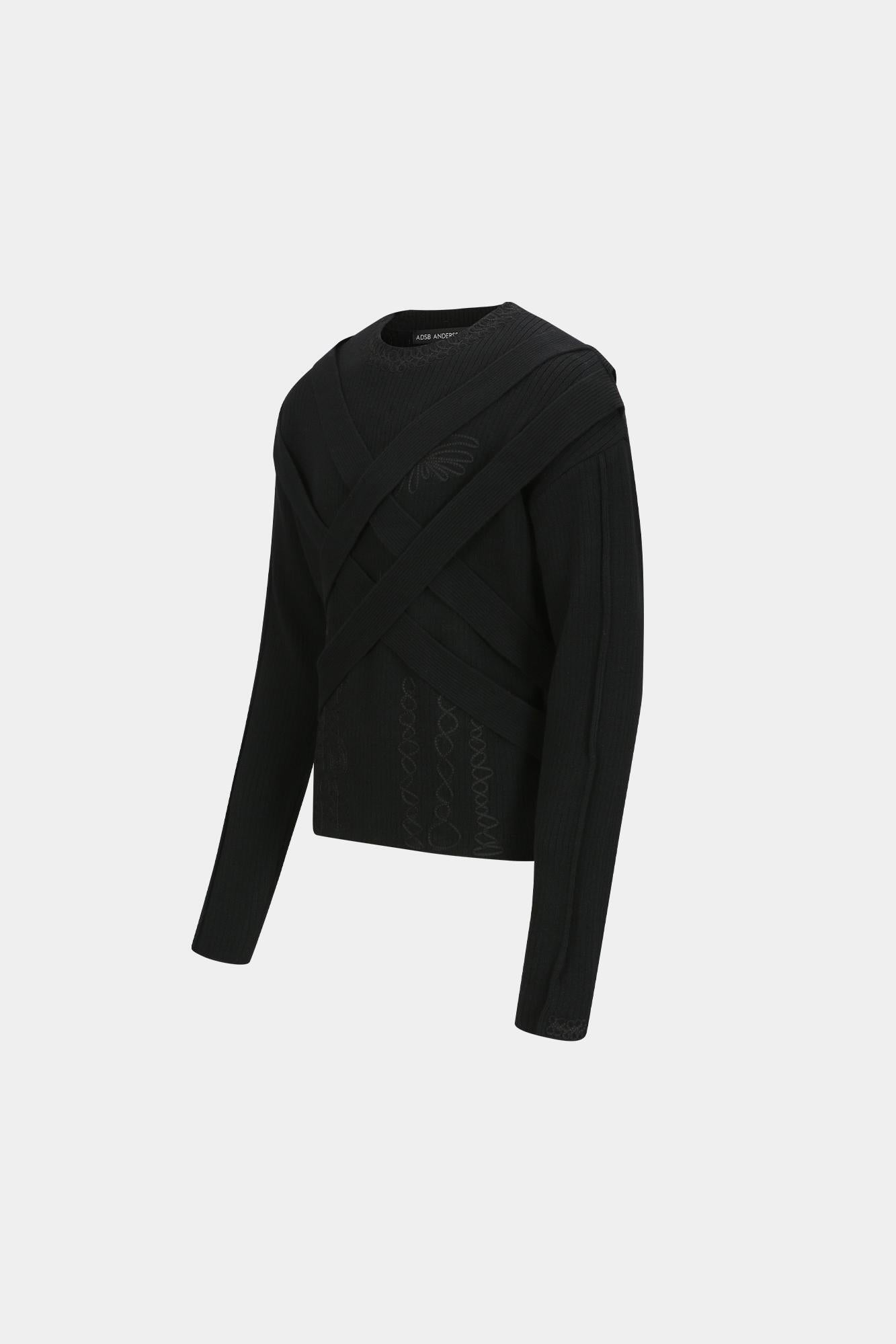 Andersson Bell - Harness Crew-Neck Sweater (Black) product image 8 | TRAB K-Fashion Australia