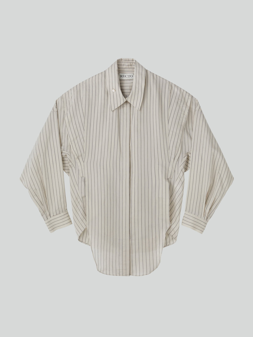 Recto - Double Layer Stripe Shirt (Pale Beige) product image 9 | TRAB K-Fashion Australia