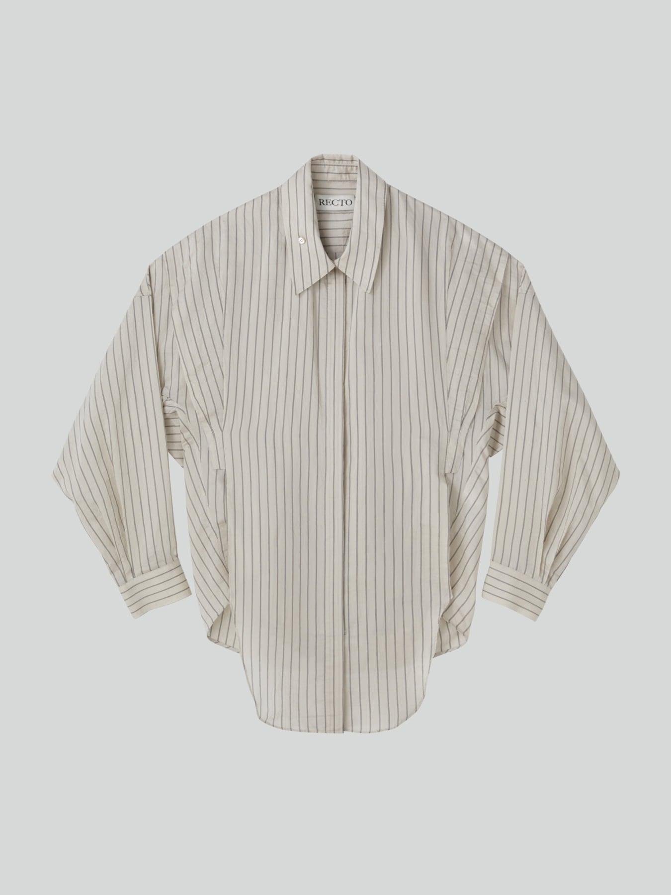 Recto - Double Layer Stripe Shirt (Pale Beige) product image 9 | TRAB K-Fashion Australia