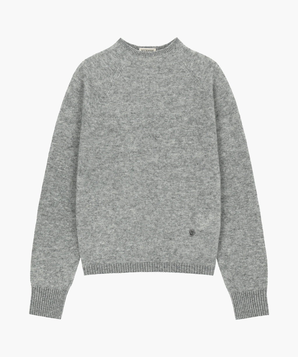 Marithe & Francois Girbaud - Premium Merino Wool Half Neck Knit (Heather Gray) product image 5 | TRAB K-Fashion Australia
