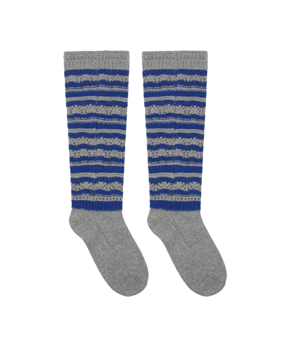 Coyseio - Striped Mori Knee Socks (Melange Grey) product image 10 | TRAB K-Fashion Australia