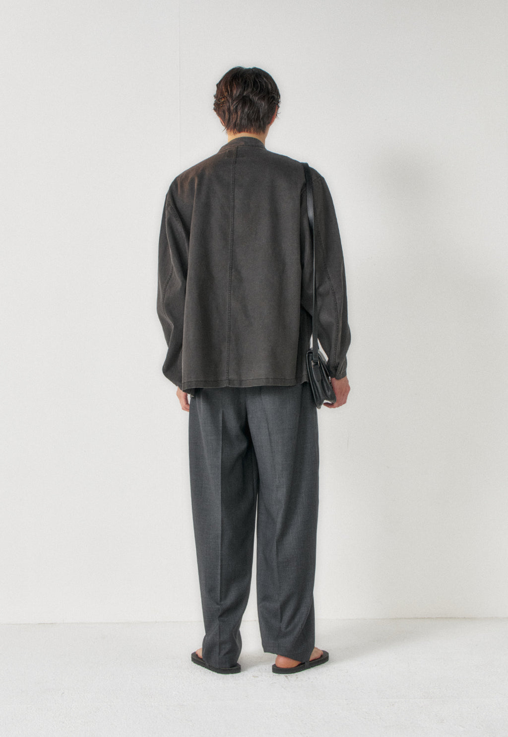 Art if acts - Linen Oriental Band Collar Jacket (Black) product image 4 | TRAB K-Fashion Australia