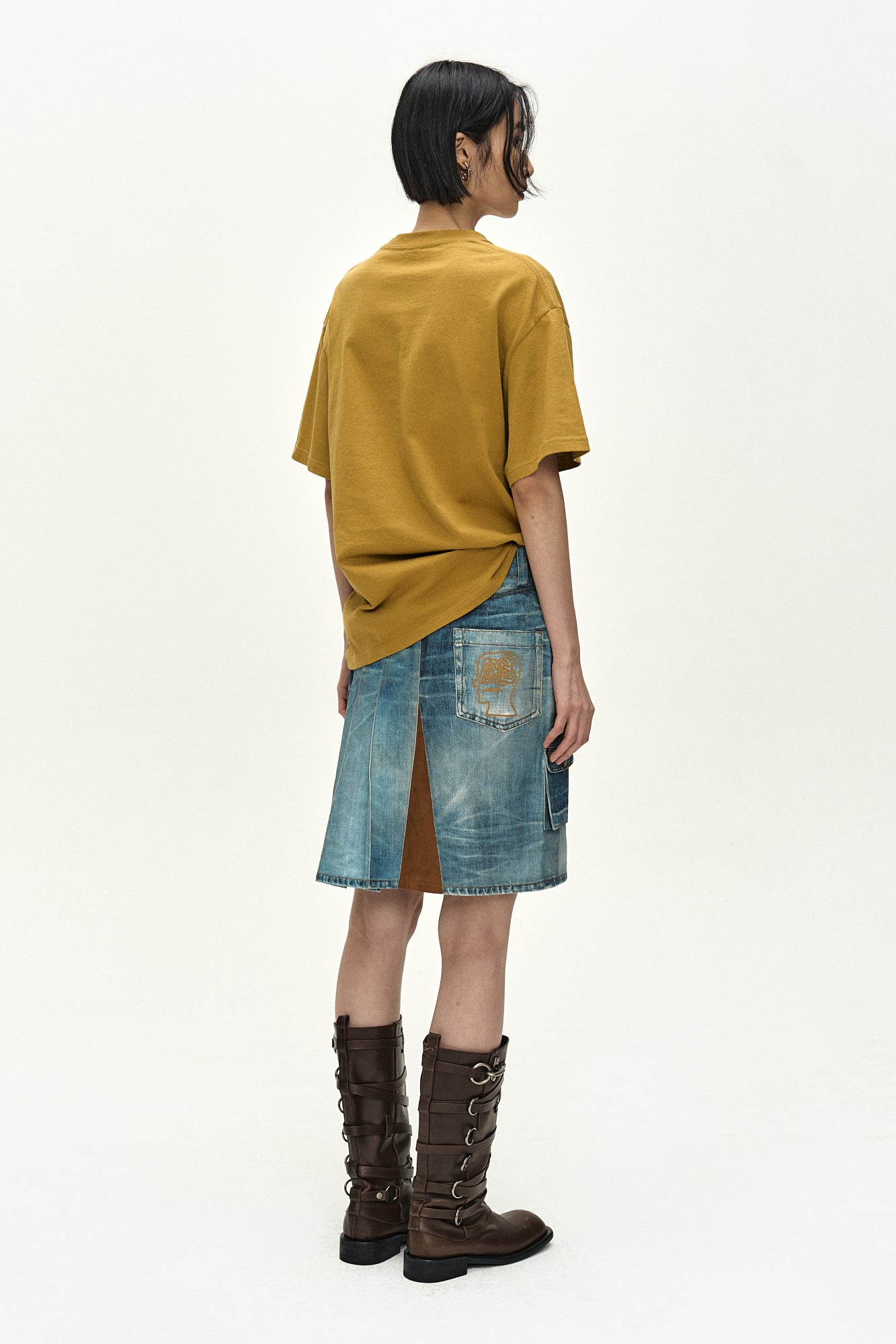 Andersson Bell - Andersson Bell X Brain Dead Denim Print Skirt (Blue) product image 5 | TRAB K-Fashion Australia