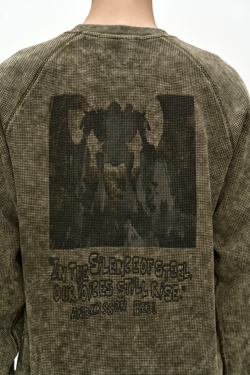Andersson Bell - Unisex Alien Machinery Waffle Long Sleeve T-Shirt (Washed Khaki) product image 5 | TRAB K-Fashion Australia